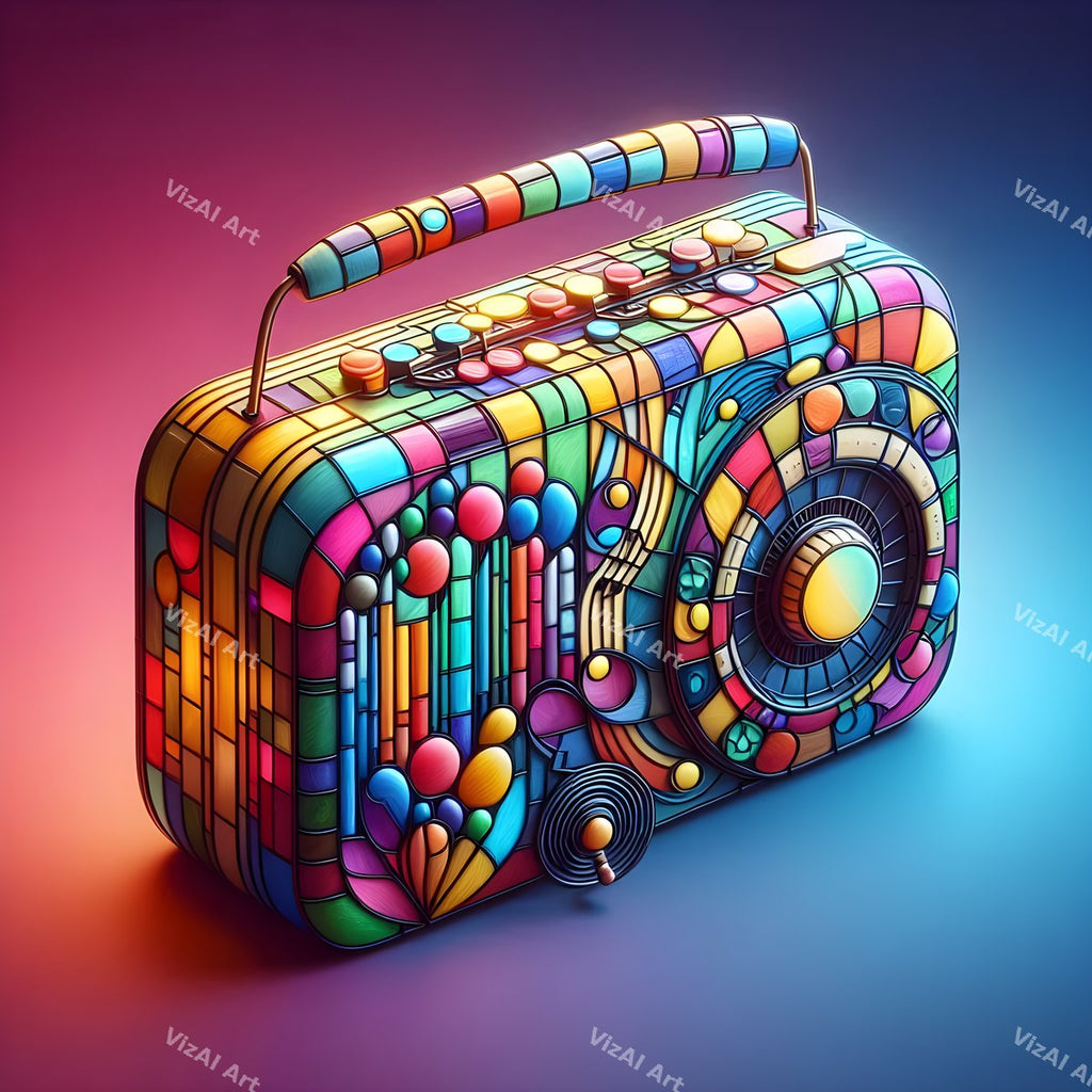 Jewel, Glass & Silver Radio Art — print 4