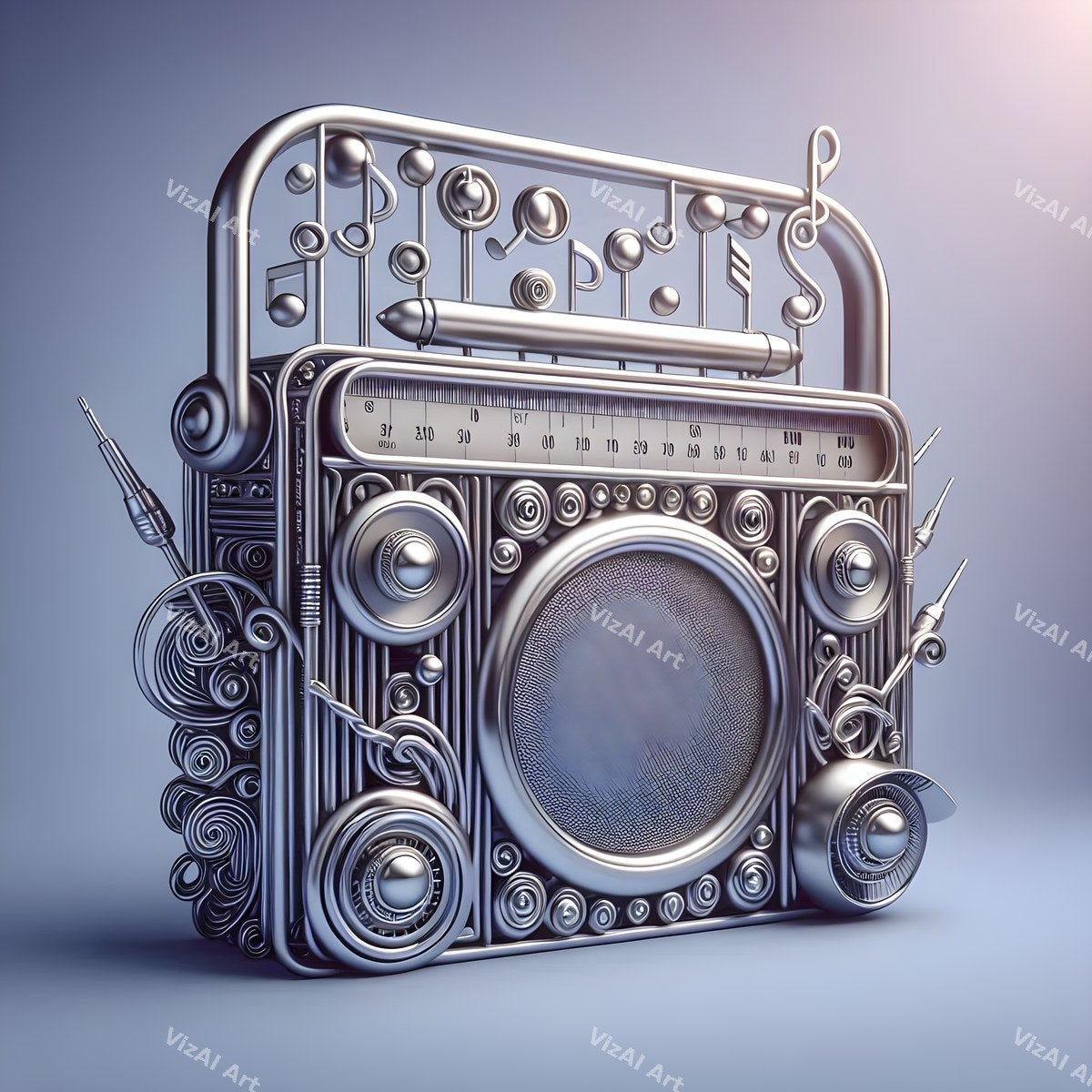 Jewel, Glass & Silver Radio Art — print 9