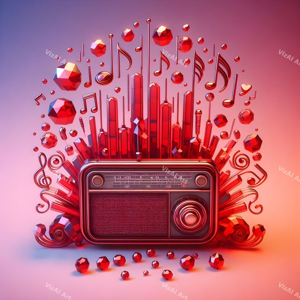 Jewel, Glass & Silver Radio Art — print 11