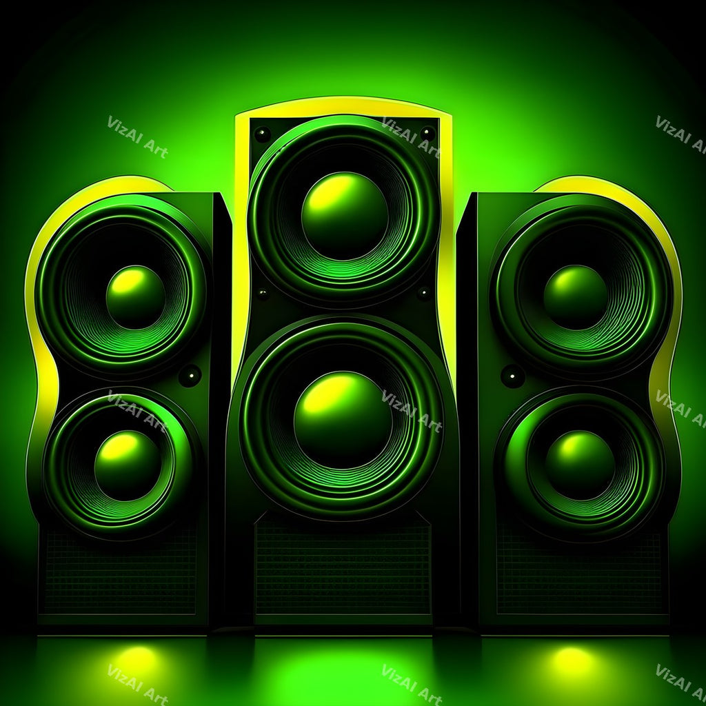 Electric Light Trails Speakers Art — print 3