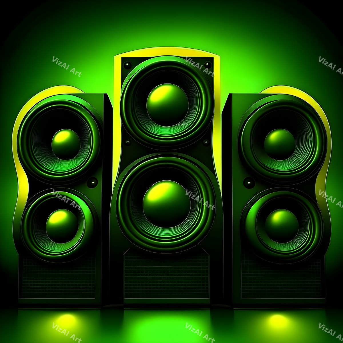 Electric Light Trails Speakers Art — print 3
