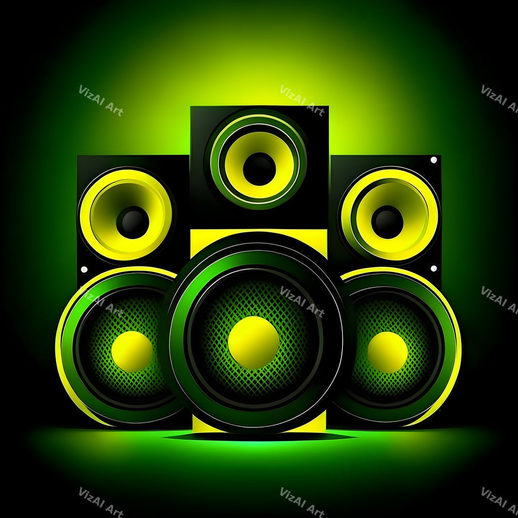 Electric Light Trails Speakers Art — print 4