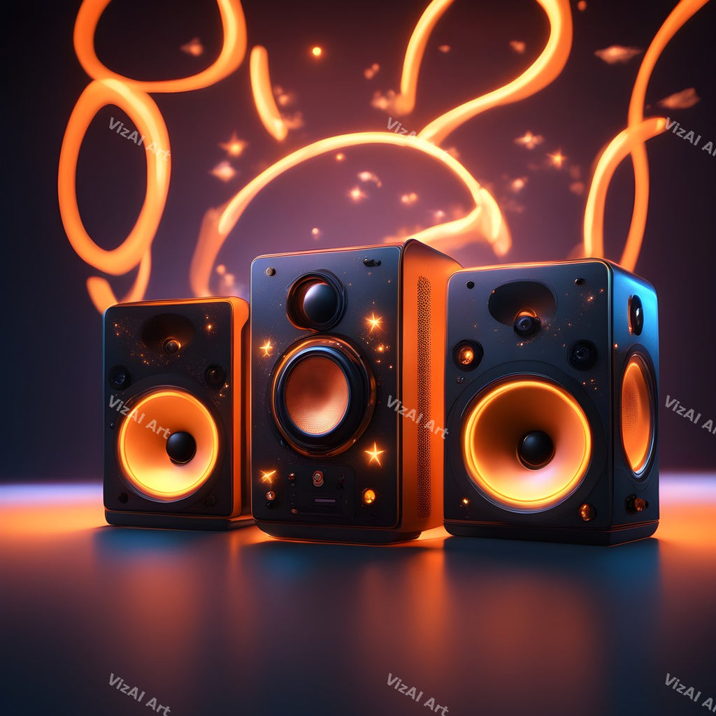 Electric Light Trails Speakers Art — print 5