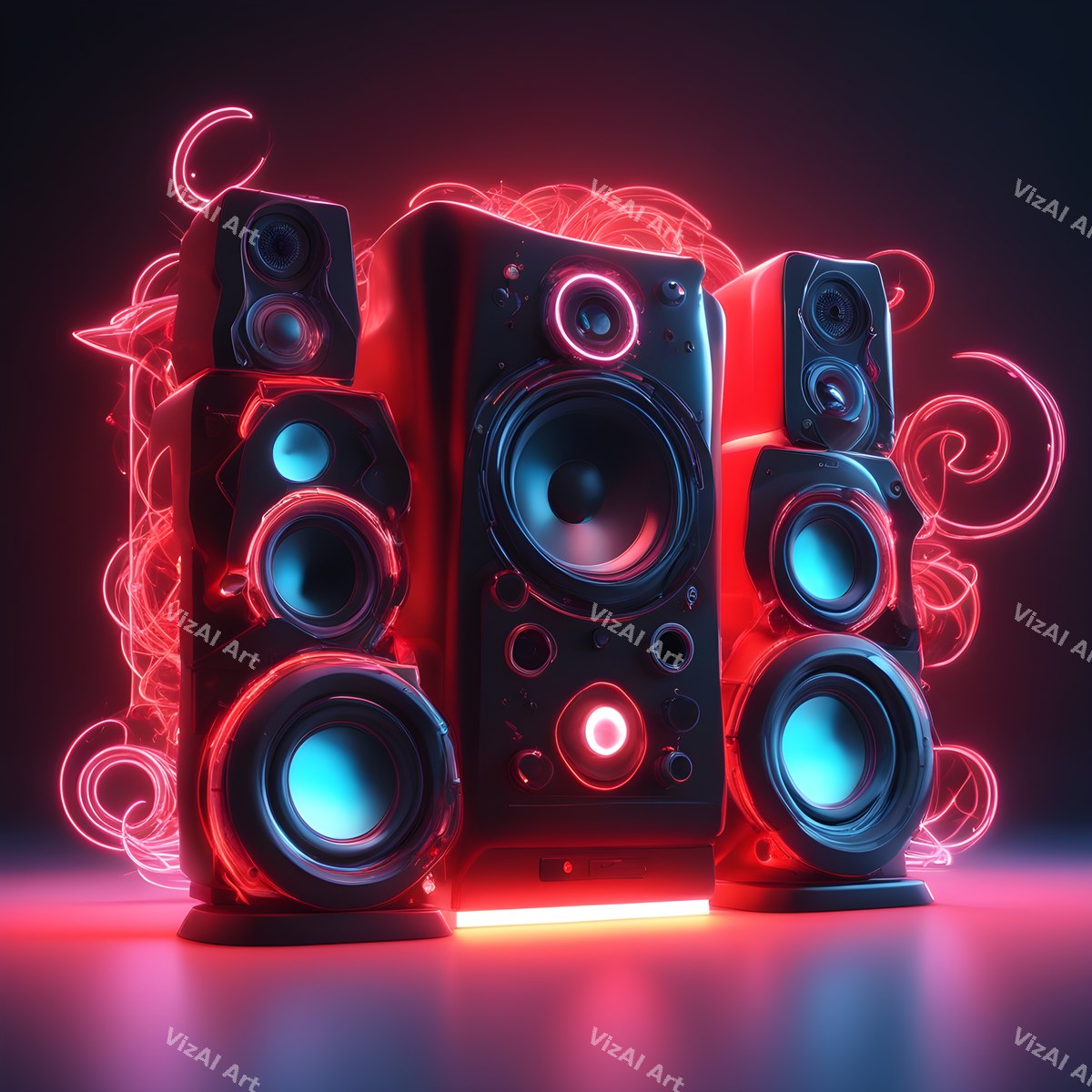 Electric Light Trails Speakers Art — print 7
