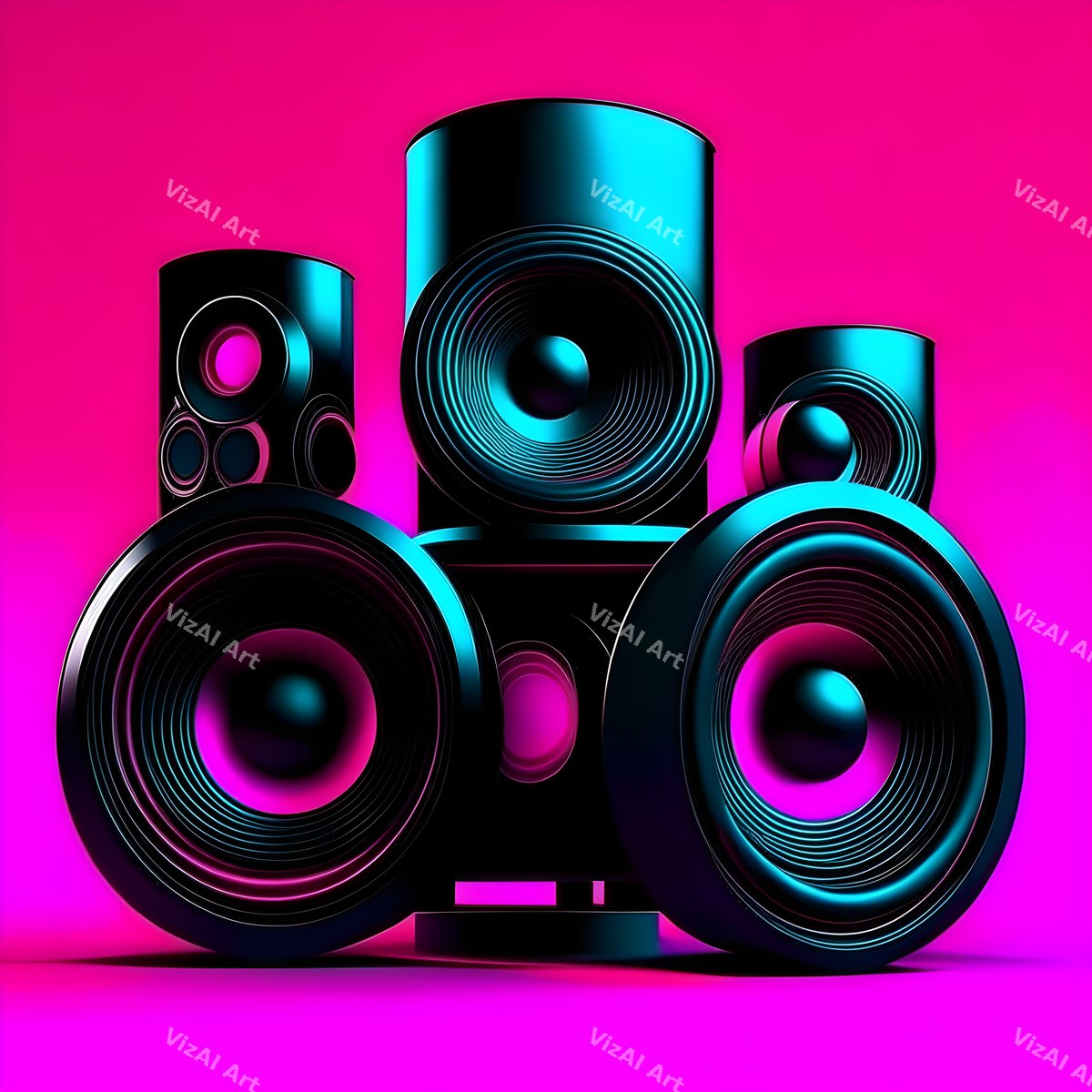 Electric Light Trails Speakers Art — print 10