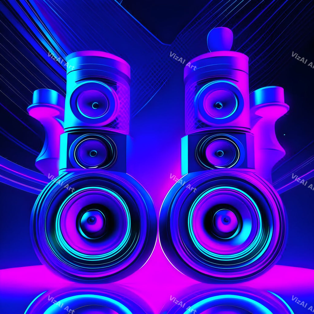 Electric Light Trails Speakers Art — print 12