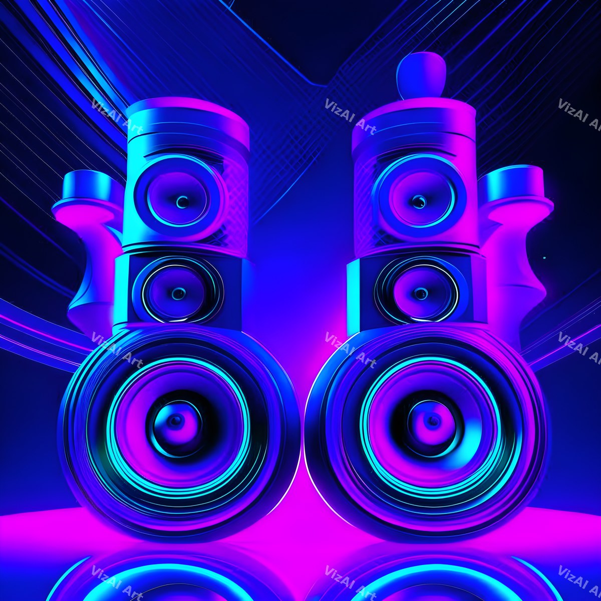 Electric Light Trails Speakers Art — print 12