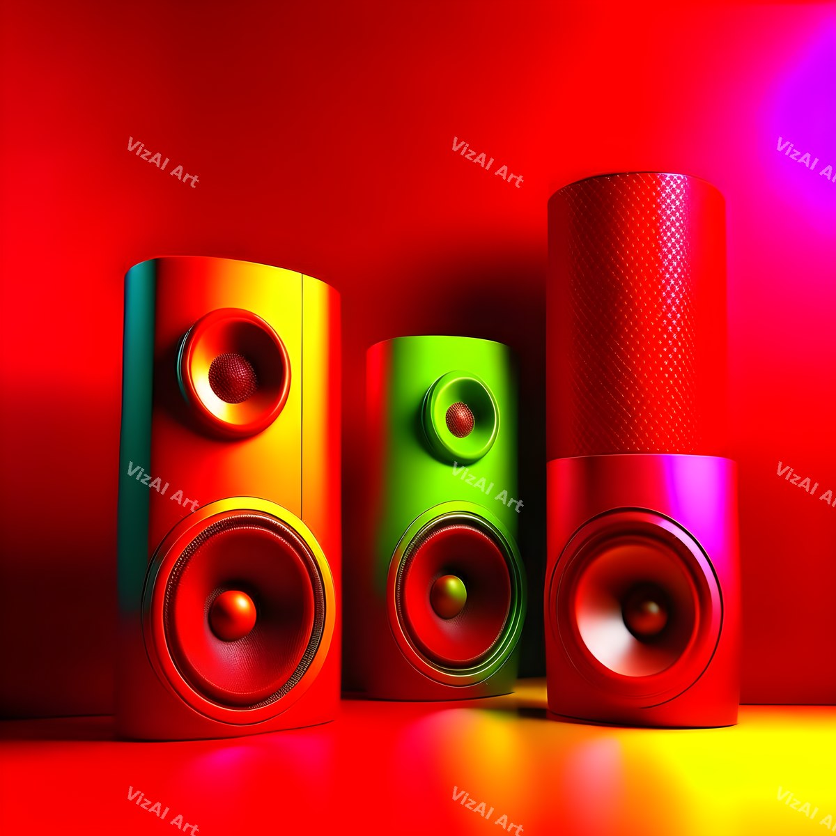 Colour Block Speakers Art — print 6