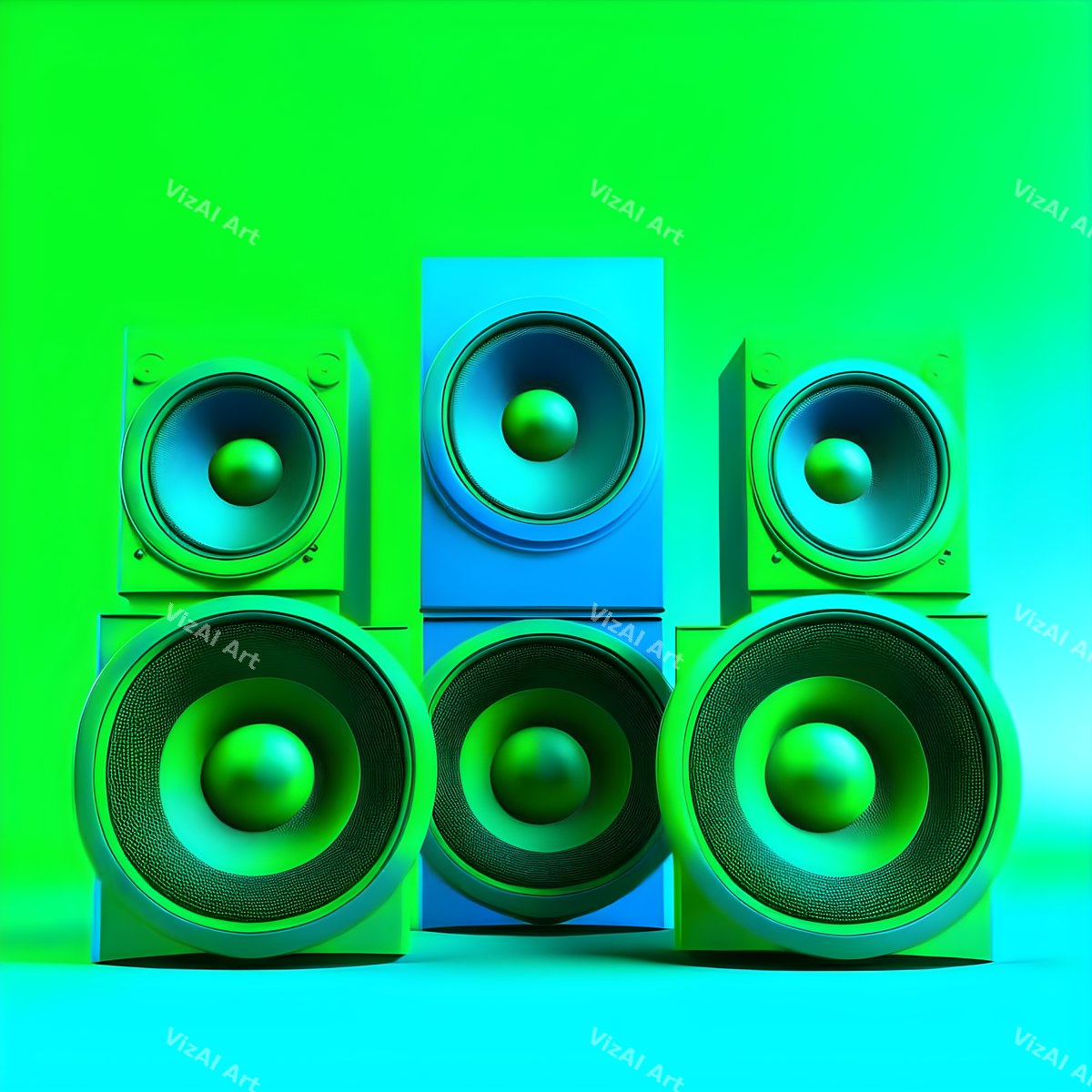 Colour Block Speakers Art — print 9