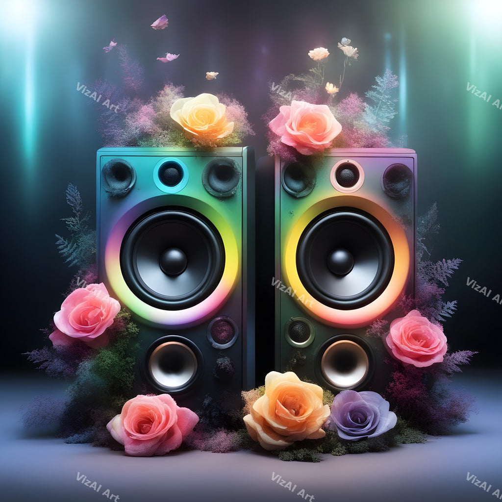 Butterflies & Blooms Speakers Art — print 3