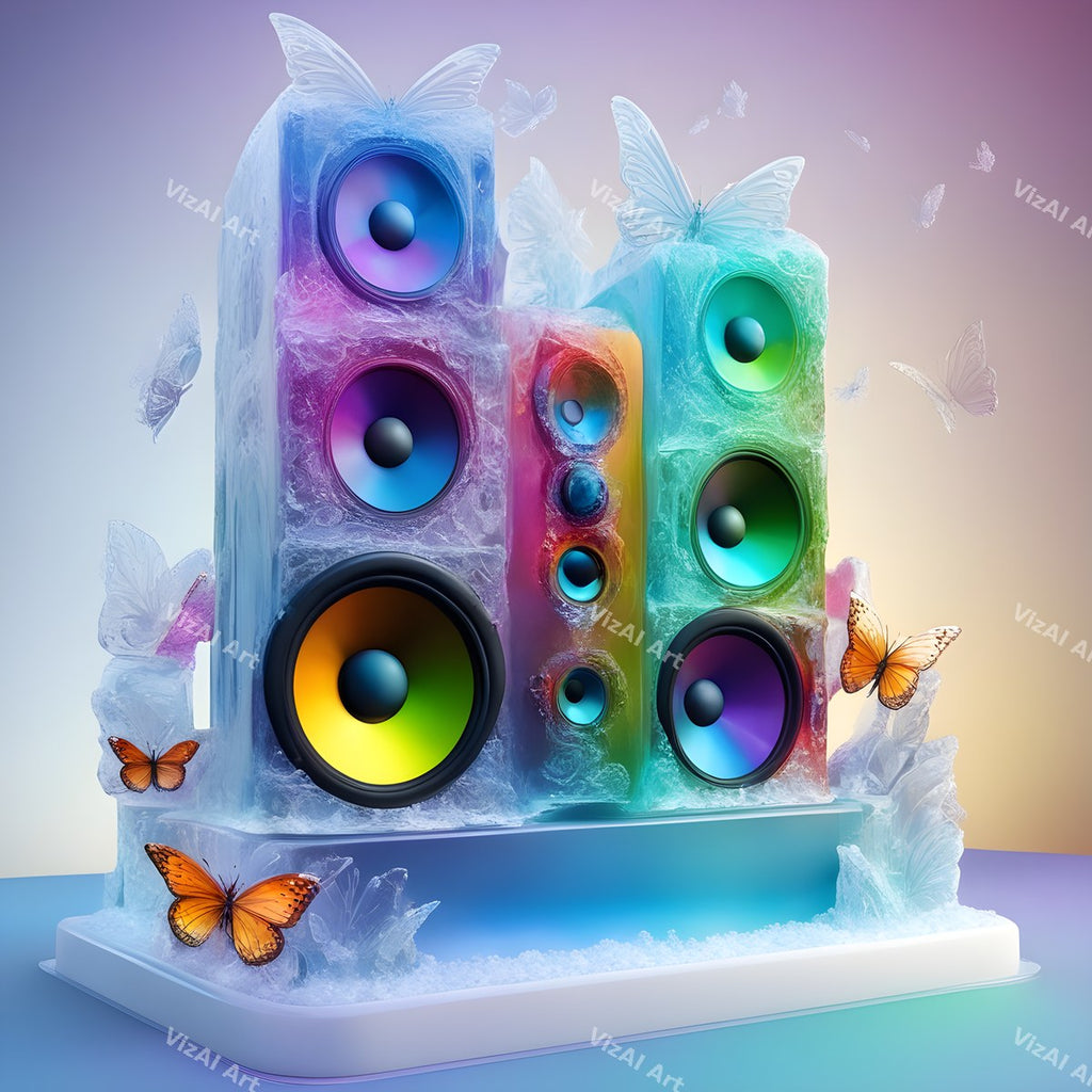 Butterflies & Blooms Speakers Art — print 4