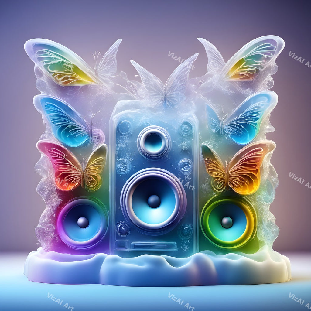 Butterflies & Blooms Speakers Art — print 5