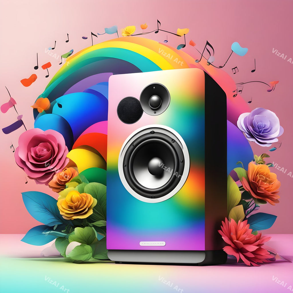 Butterflies & Blooms Speakers Art — print 6