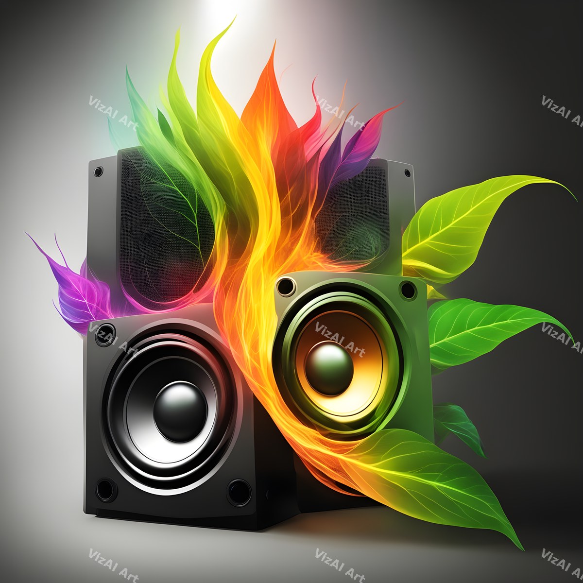 Butterflies & Blooms Speakers Art — print 8