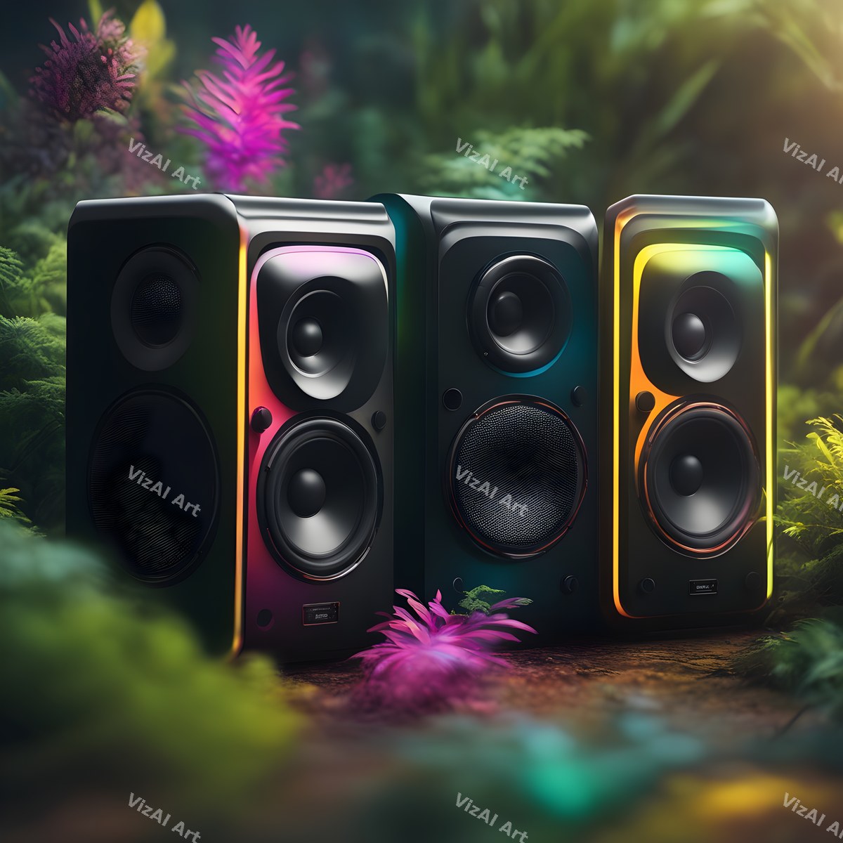 Butterflies & Blooms Speakers Art — print 9