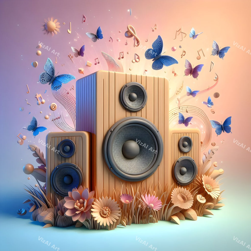 Butterflies & Blooms Speakers Art — print 11