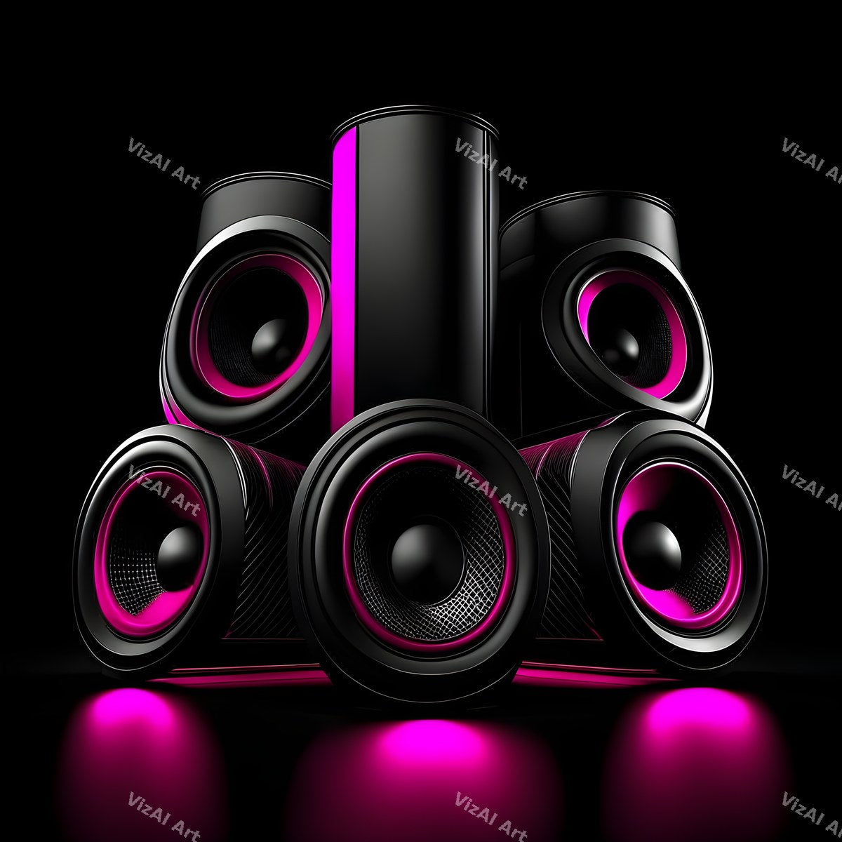 Midnight Glow Speakers Art — print 2