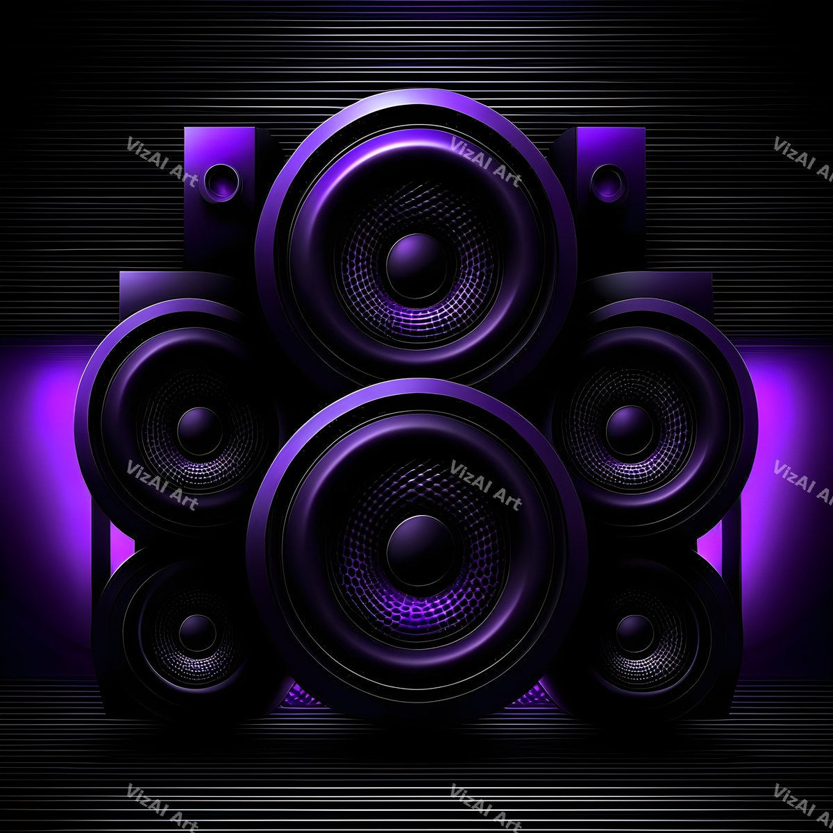 Midnight Glow Speakers Art — print 5