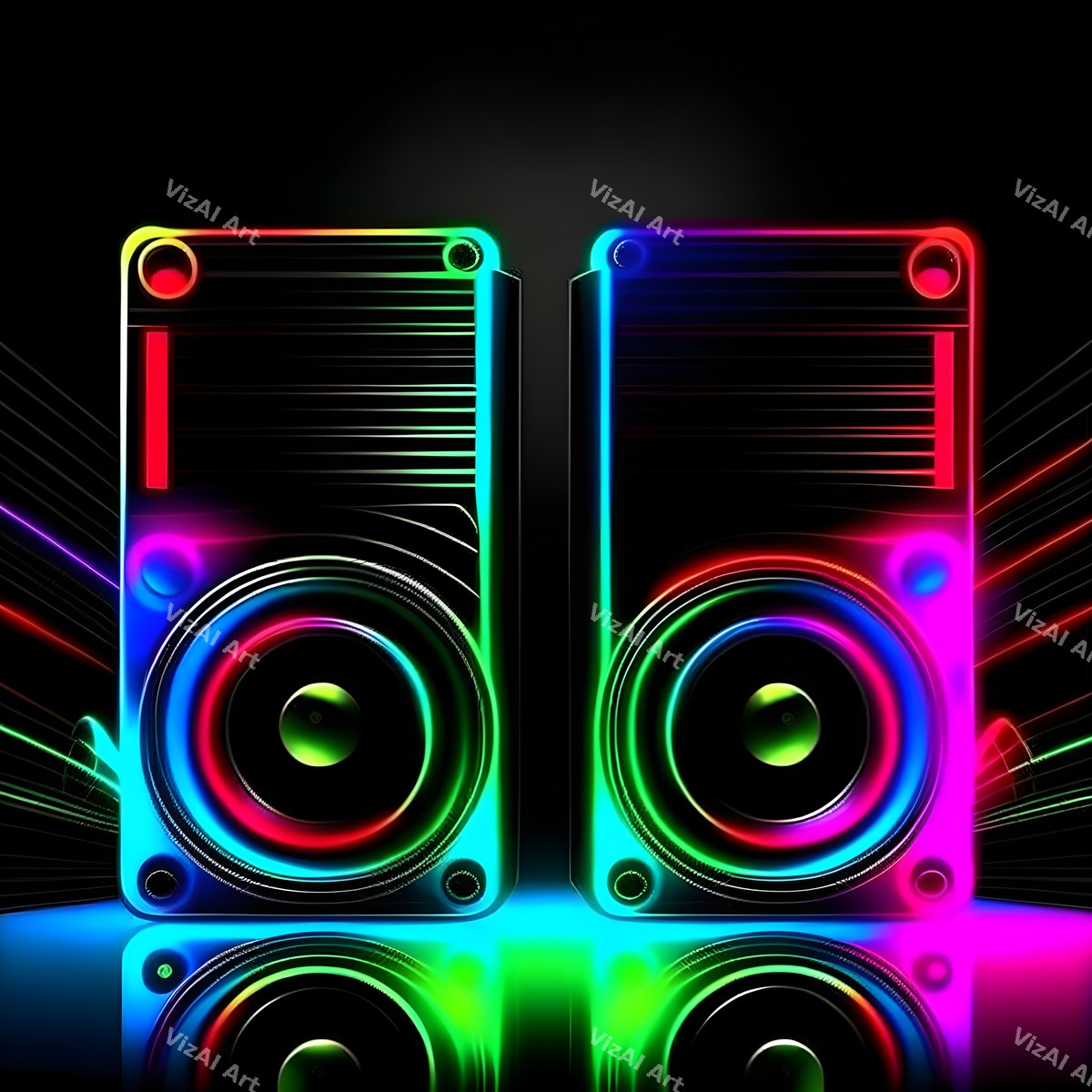 Midnight Glow Speakers Art — print 12