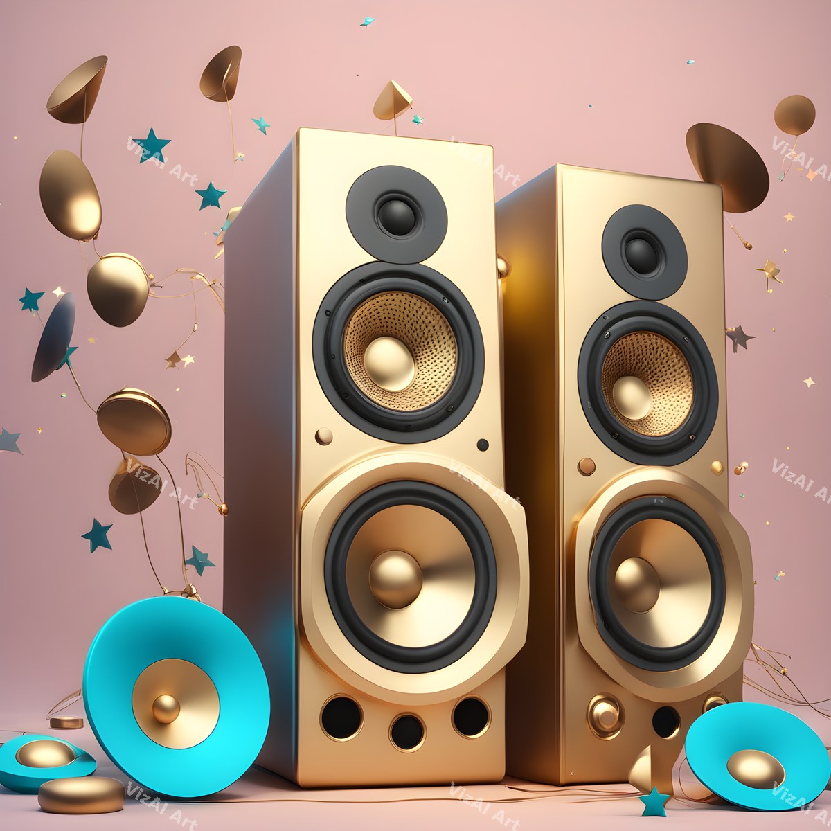 Starlight & Confetti Speakers Art — print 2