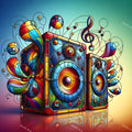 Crystal & Stained Glass Speakers Art — print 1
