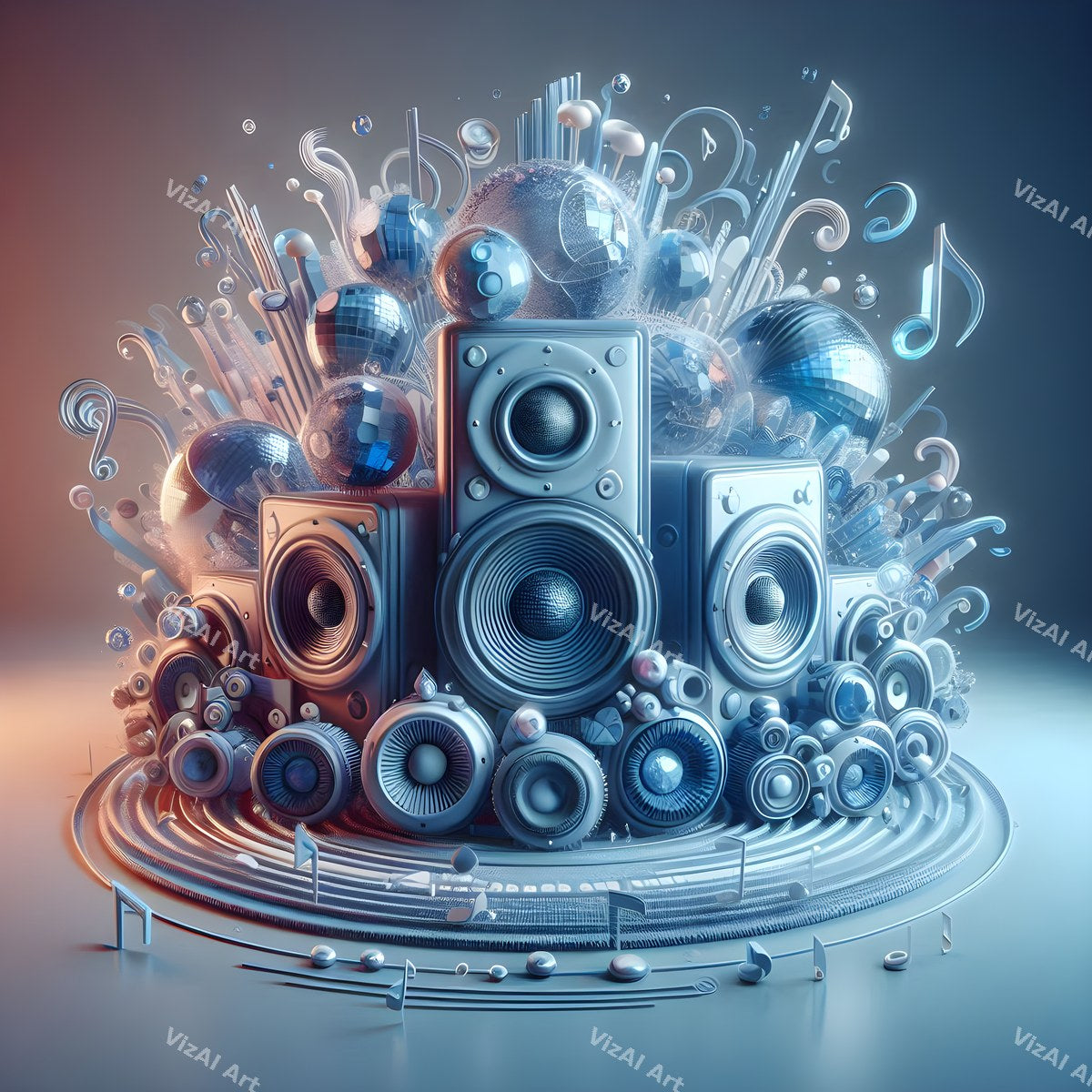 Crystal & Stained Glass Speakers Art — print 4
