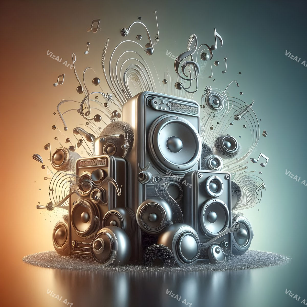 Crystal & Stained Glass Speakers Art — print 8