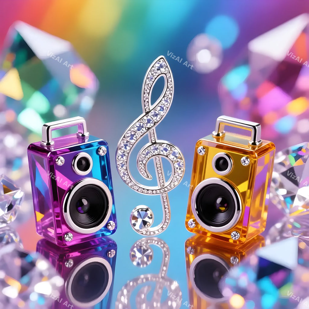 Crystal & Stained Glass Speakers Art — print 12
