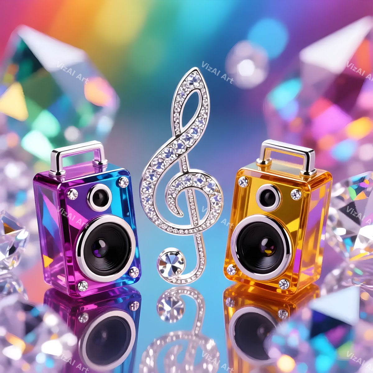Crystal & Stained Glass Speakers Art — print 12