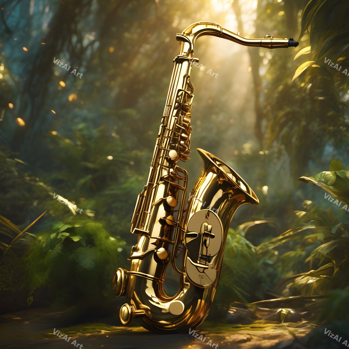 Vintage & Nature Saxophone Art — print 2