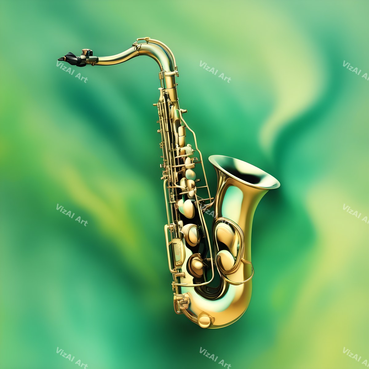 Vintage & Nature Saxophone Art — print 4