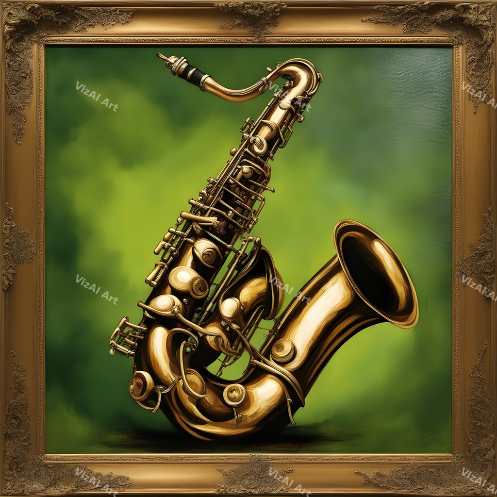 Vintage & Nature Saxophone Art — print 6