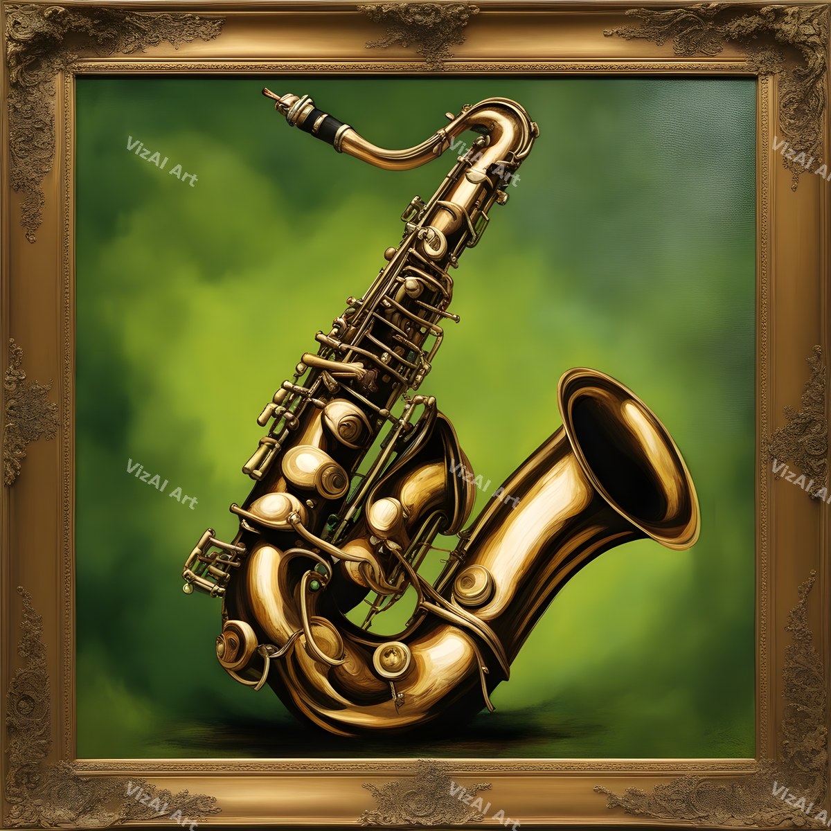Vintage & Nature Saxophone Art — print 6