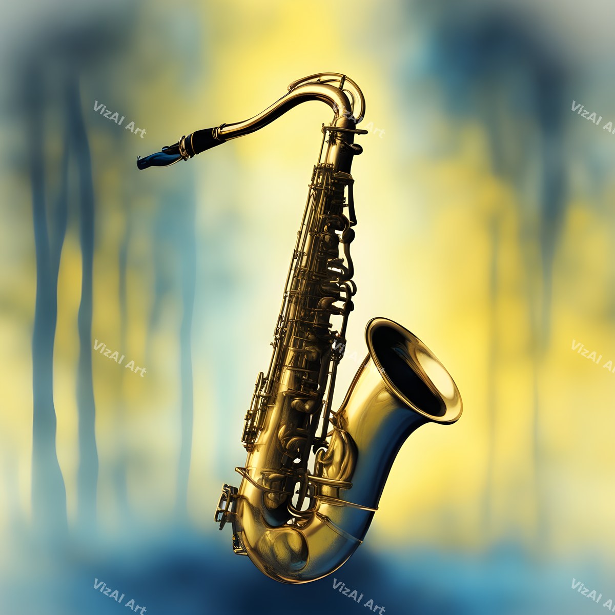 Vintage & Nature Saxophone Art — print 10