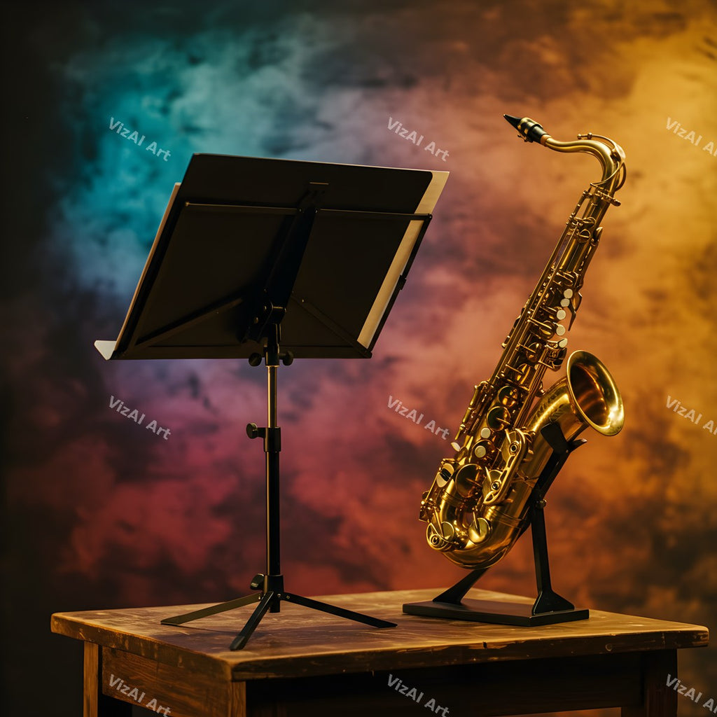 Vintage & Nature Saxophone Art — print 12
