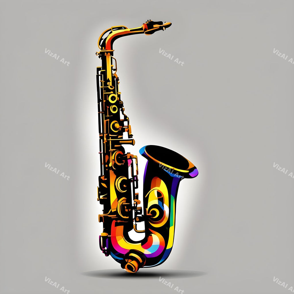Paint Splash Saxophone Art — print 3