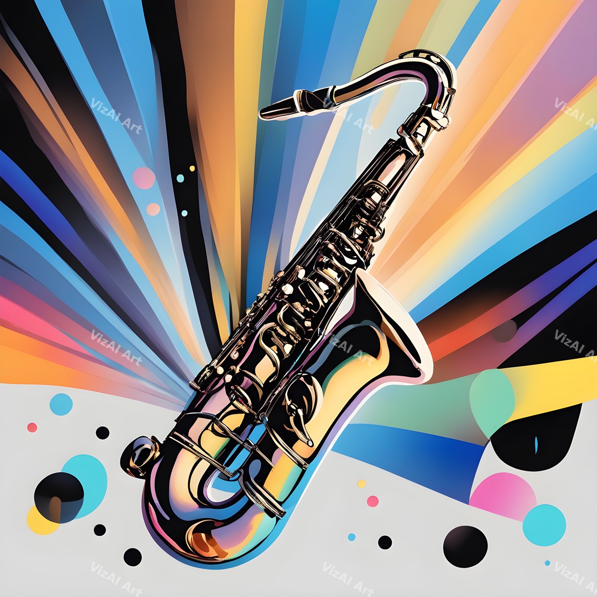 Paint Splash Saxophone Art — print 4