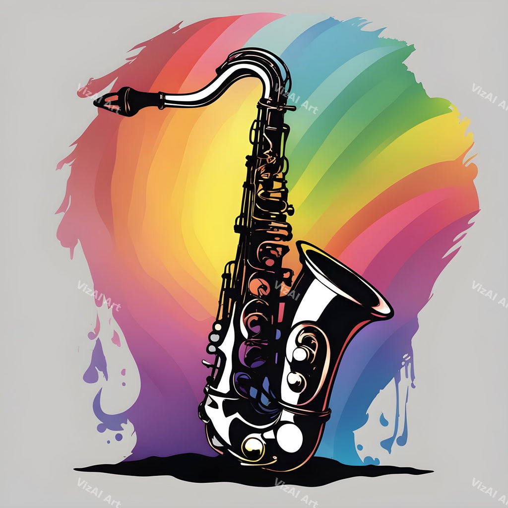 Paint Splash Saxophone Art — print 5