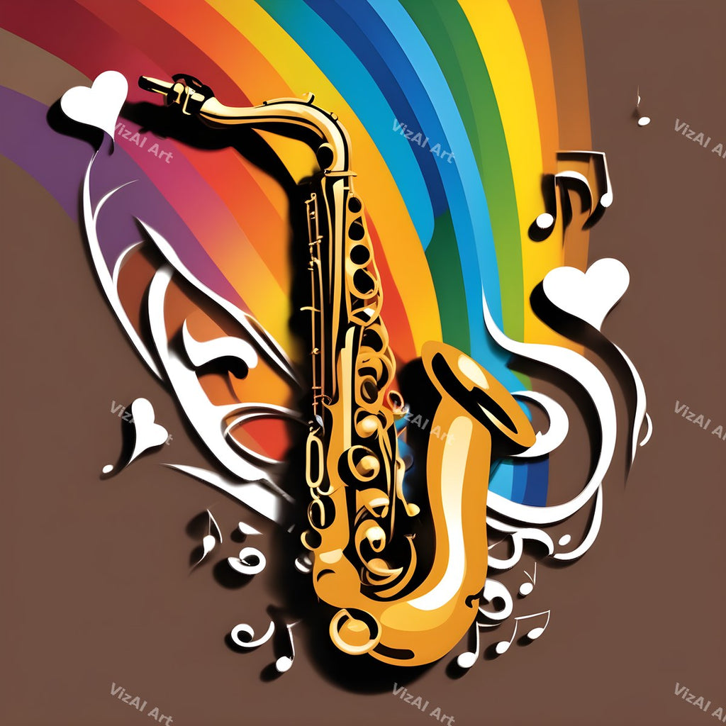 Paint Splash Saxophone Art — print 6