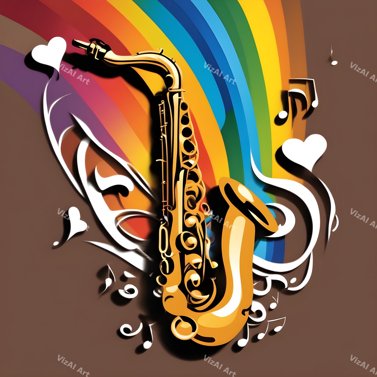 Paint Splash Saxophone Art — print 6