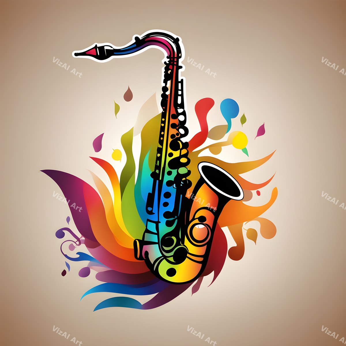 Paint Splash Saxophone Art — print 7