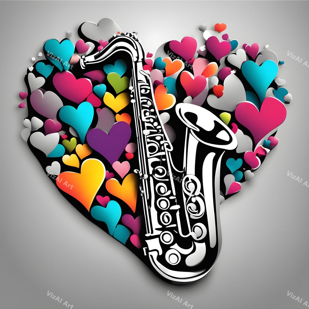 Paint Splash Saxophone Art — print 8