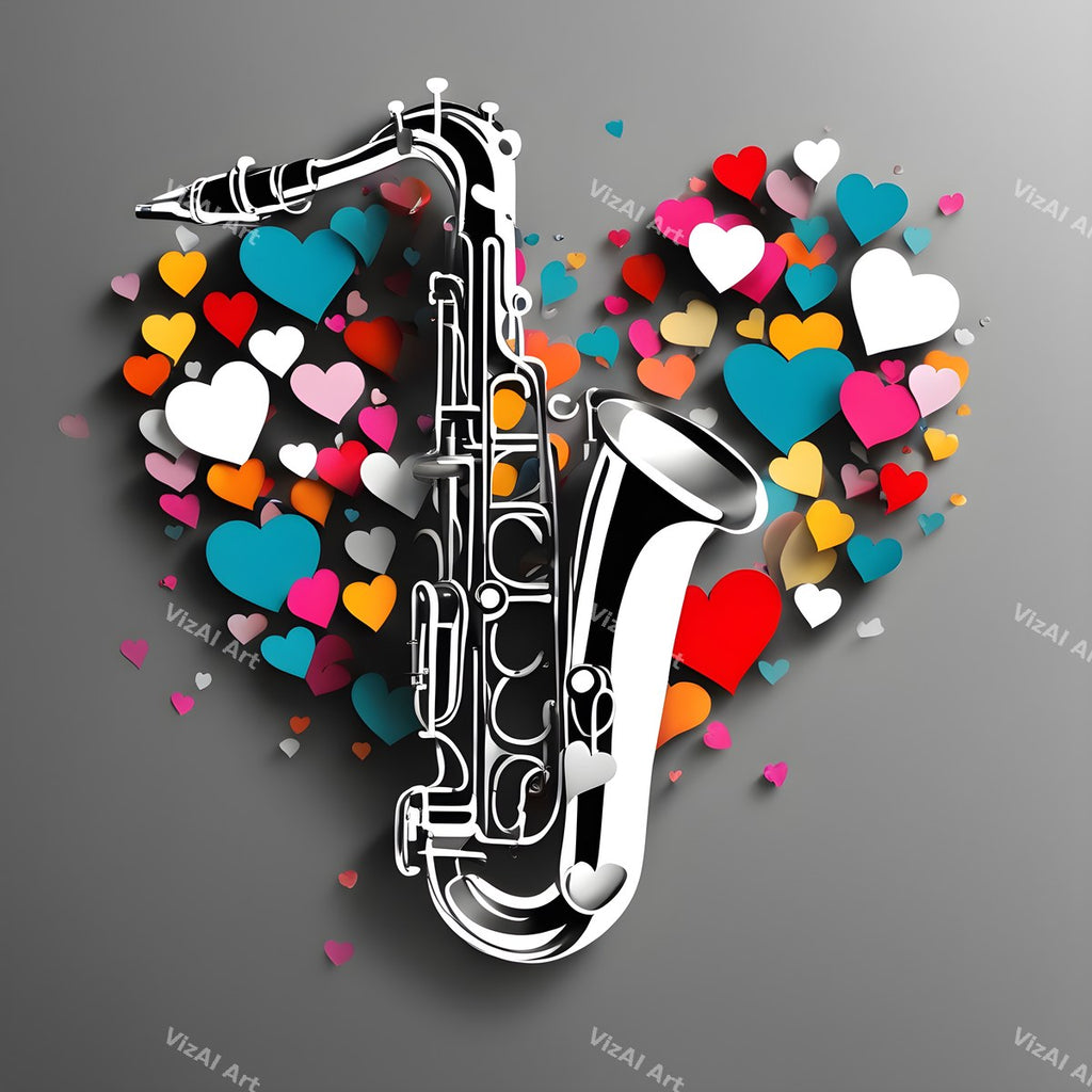Paint Splash Saxophone Art — print 9