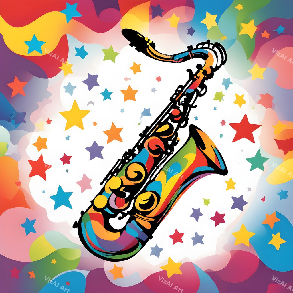 Paint Splash Saxophone Art — print 10