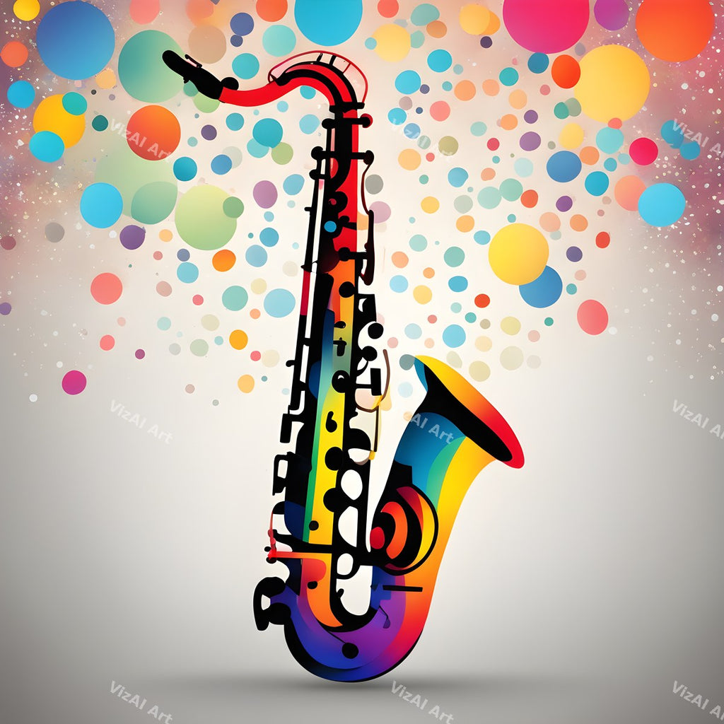 Paint Splash Saxophone Art — print 11