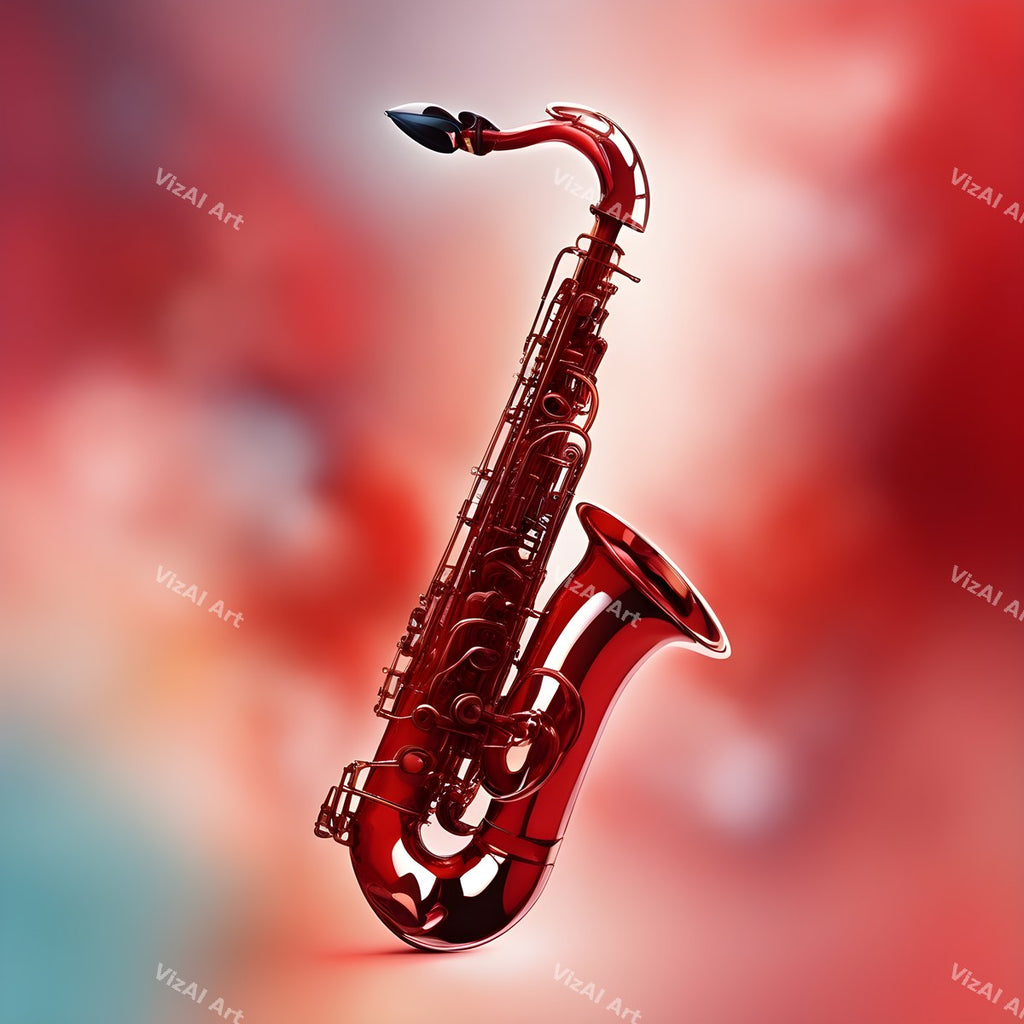 Dreamy Colour Wash Saxophone Art — print 4