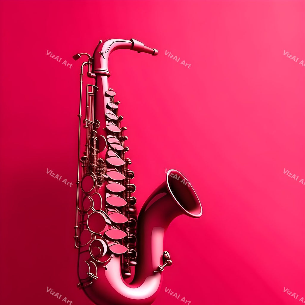 Dreamy Colour Wash Saxophone Art — print 7