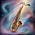 Neon Glow Saxophone Art — print 1