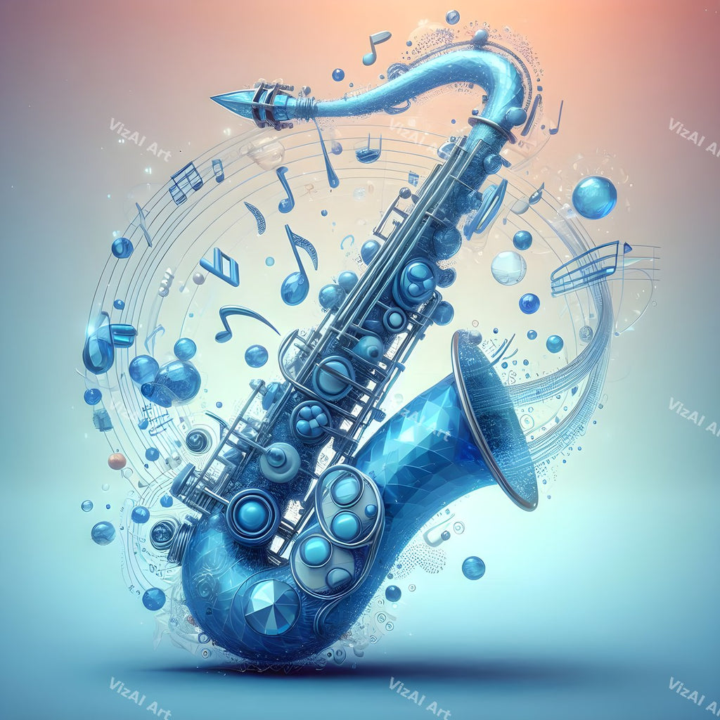 Crystal & Butterfly Saxophone Art — print 3