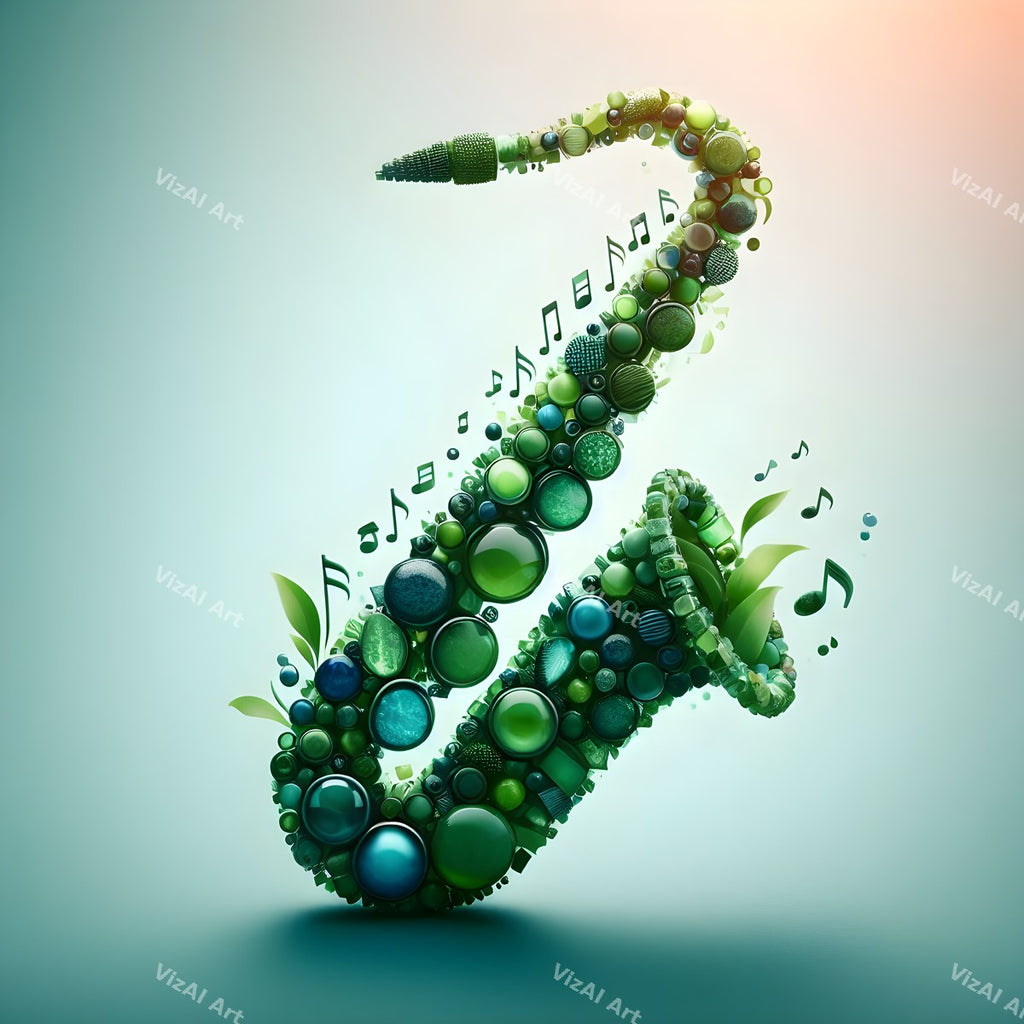 Crystal & Butterfly Saxophone Art — print 4